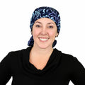 Hats Scarves & More Chemo Scarf Head Scarves for Women Cancer Headwear Headscarf Head Coverings 28 Inch Square Batik - color: Calypso Blues