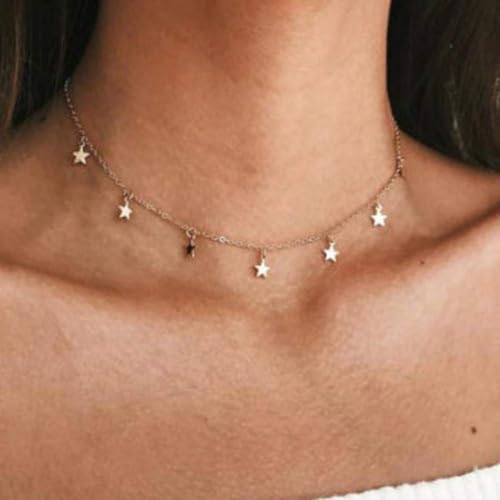 Boho Outfits for Women Boho Necklaces Country Concert Outfits Nashville Western Jewelry Choker Necklaces Long Leather Necklace Western Dress Jewelry Country Cowgirl Accessories Gifts - color: Z8 Star Choker Necklace