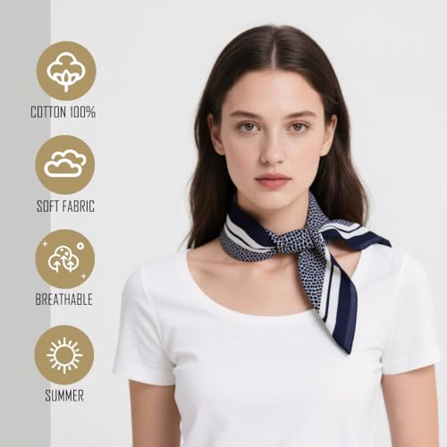 Large Cotton Bandana Lightweight Head Hair Scarf Headbands Wraps Cover Handkerchiefs for Women Men 25 x 25 inch - color: Rt02
