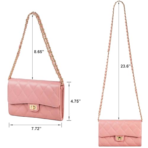 Small Cross Body Purses Sling Crossbody Bags for Women, Shoulder Bag Tote Purse Cross Body Bag Phone Bags - color: F Pink