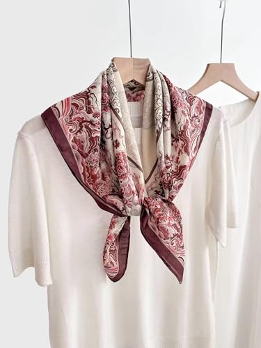 K-Elewon Women Medium Square Scarf Head Scarf Neck Scarf Hair Scarf Head Sleeping Wraps Bandana Scarfs for Women - color: V26