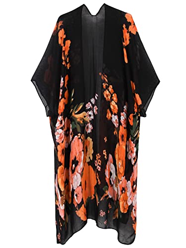 Breezy Lane Kimonos for Women Swimsuit Coverups Beach Cover Up Swimwear Cardigan Summer - color: Blooming Summer