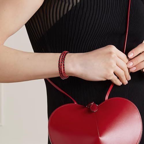 Long tiantian Boho Bracelets for Women Western Jewelry for Women Leather Wrap Bracelets Stackable Bangle Western Outfit for Women - color: men's bracelet(black)