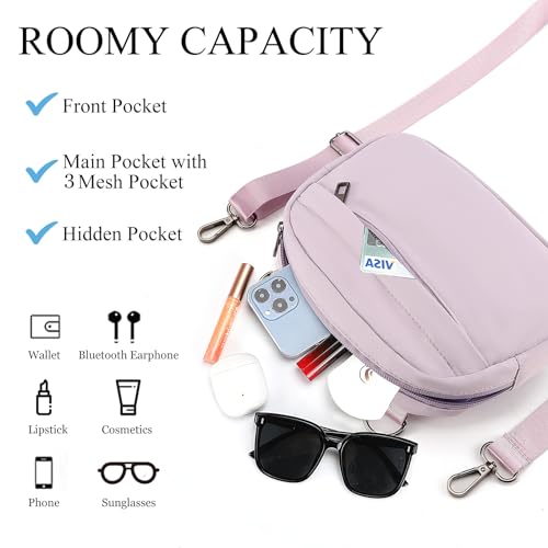 MAXTOP Small Crossbody Bags for Women Belt Bag Fanny Pack with Adjustable Strap - color: Lavender Purple, style: Small Crossbody Bag