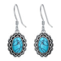 Western Earrings for Women 925 Sterling Silver Turquoise Western Country Dangle Drop Earrings Country Jewelry Gifts for Cowgirl Cowboy - style: Turquoise-B