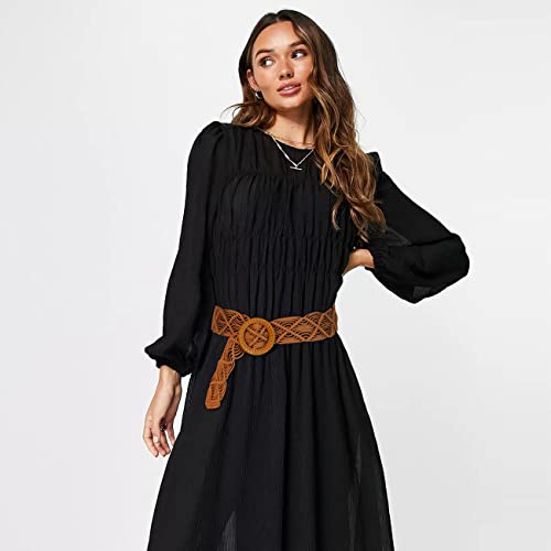 Suyi Boho Belt for Women Braided Woven Belts Bohemian Waist Belts for Dress - color: Brown 1