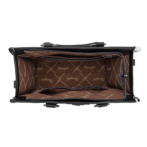 Montana West Wrangler Animal Print Tote Bag for Women Western Purse Boho Top Handle Satchel Handbag - color: Cow Black