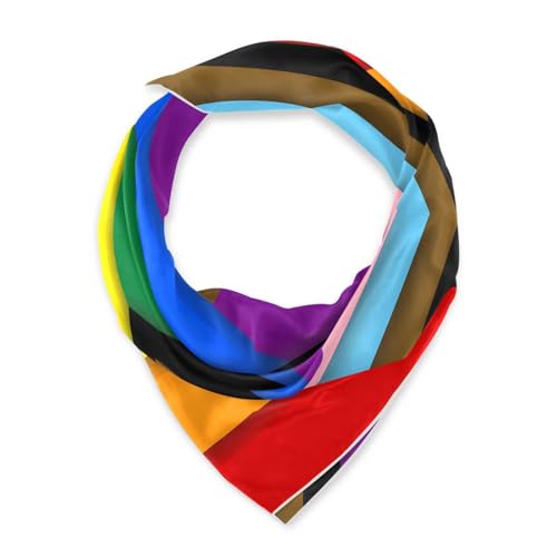Silk Scarf Women Silk Neckerchief Sleep Wrap Head Scarf Square Headwear Lady Aesthetic Accessory 35.4 * 35.4in - color: Style4
