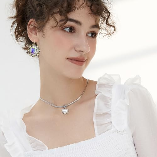 Handmade Bohemian Vintage Gold Sparkly Crystal Round Flower Leverback Earrings Cute Rhinestone Geometry Dangle Drop Earring for Women - color: Colorful White