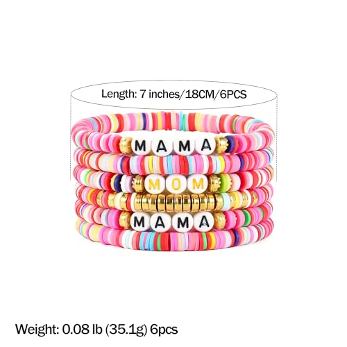 Elegance 11 designs Heishi Beaded Bracelets For Women Polymer Clay Colorful Surfer Stackable Beads Boho Bracelet Summer Beach Jewelry - color: Multicolour