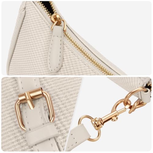 Small Shoulder Bags for Women Y2k Cute Shoulder Purse with Cherry Pendant Trendy Designer Handbag for Daily - color: A01-white