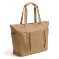 Waterproof Tote Bag with Zipper Foldable Beach Bag for Travel - color: Brown