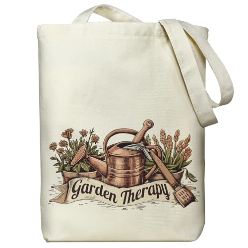 itgowisa Canvas Tote Bag for Women, Tote Bag with Zipper Inner Pocket, Zippered Canvas Bag for Shopping Work Grocery Everyday - style: Plant Lover
