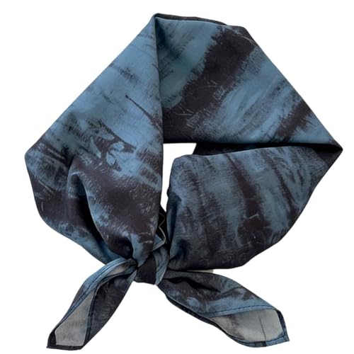 21 x 21 Inch Cotton Bandana for Women and Men,Soft Breathable Head Scarf, Multi-purpose Headband, Hair Scarf - color: Gradient Blue-un10
