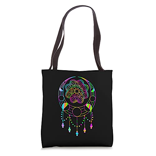 Celestial Moon Phase Star Mystical Boho Hippie Tote Bag