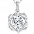 Moissanite Necklace for Women, 3-5 Carat Infinity Heart Pendant Necklace, 925 Sterling Silver Anniversary Birthday Gifts for Women, Jewelry Gift for Wife Mom Girlfriend Daughter - color: 3.0 carats