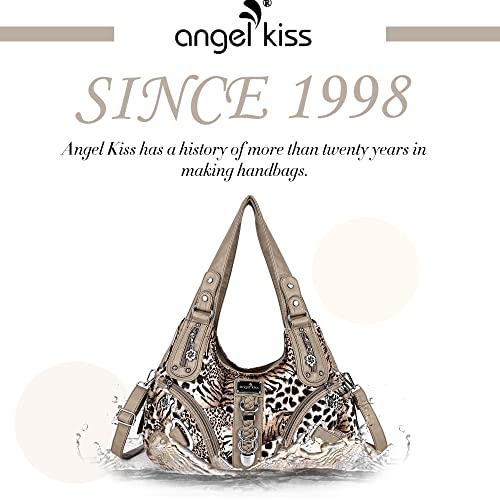 Angelkiss Hobo Purses and handbags for Women Satchel Handbag Women Purses Large Daily Shoulder Bags | Purses - color: Brown/Beige