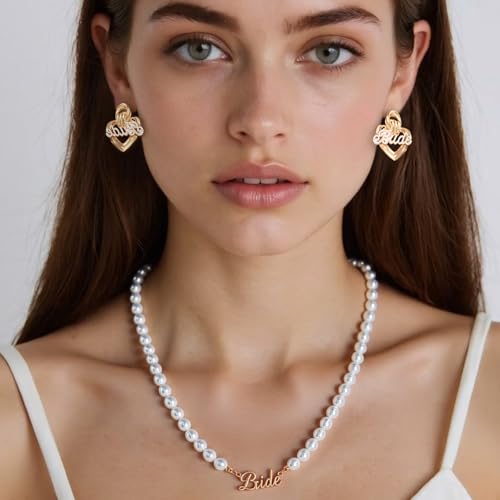 Bride Body Chain, Bride Garter, Earrings, Necklace, Something Blue Jewelry Accessory Set for Bridal Shower Bach Wedding Costume - style: Earrings+Necklace