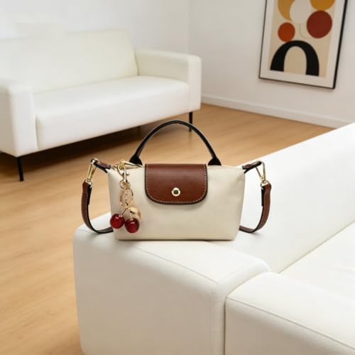 Dreubea Womens Chic Mini Bag Convertible Crossbody & Top-Handle Handbag for Everyday Elegance - color: Cream