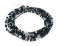 Multicolor Clear Variety Waist Beads, 44-Inch Tie-On Strand - color: Black