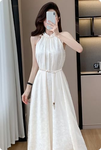 Womens Faux PU Leather Bead Rope Skinny Tie Belts for Skirt Dresses Jeans Pants Thin Dress Waist Belt - color: Beige