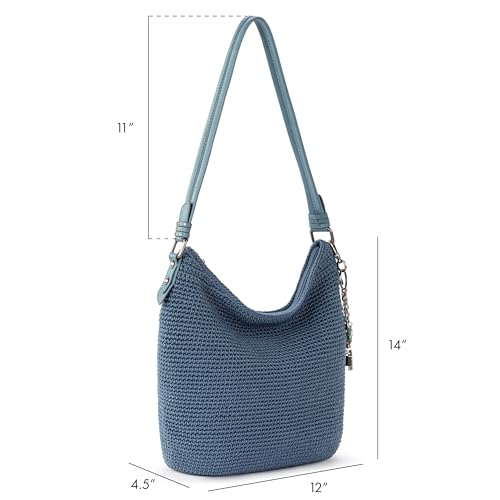 The Sak Sequoia Hobo Bag - Hand Crochet Large Women's Purse for Everyday & Travel - Durable Handbag & Tote With Zipper Pocket - color: Maritime