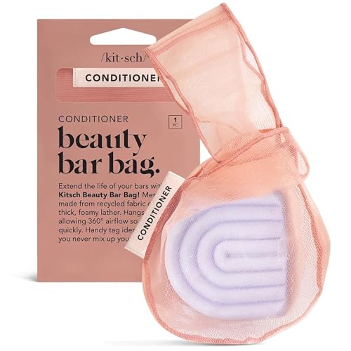 Kitsch Bar Soap Saver Pouch – Patented Mesh Soap Bag for Shampoo and Conditioner Bars - Extends Use & Prevents Soggy Mess - Recycled Beauty Bar Bag, Eco-Friendly - Terracotta - color: Terracotta