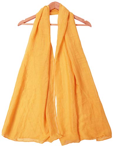 woogwin Women's Cotton Scarves Lady Light Soft Fashion Solid Scarf Wrap Shawl - color: Ginger