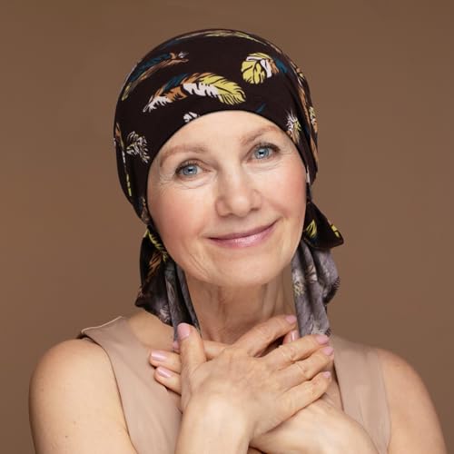 4 Pieces Chemo Headwear for Women, Pre-Tied Head Scarf Cancer Headwear for Hair Loss - color: Multicolor-2
