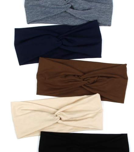 TERSE Headbands for Women Non Slip: Twist Head Bands for Women's Hair Trendy Solid Colors - color: Headbands Color-A