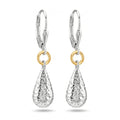 LeCalla 925 Sterling Silver Drop & Dangle Earrings for Women | Handmade Hammered Textured Drop Dangle Earring Jewelry | Women's Hammered Earrings Jewelry for Gift Mom Wife - color: Hammered Teardrop