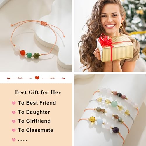 Empath Anxiety Calming Protection Bracelets Gifts for Her, Natural Healing Natural Stone Beaded Bracelet Healing Bracelets Jewelry for Women - color: Money success