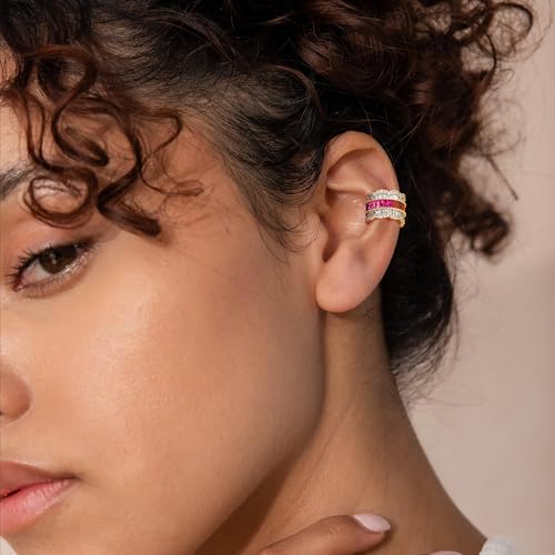 FETTERO Ear Cuff Earrings for Women Non Piercing 14K Gold Plated Ear Cuffs for Non Pierced Ears Clip on Cartilage Earring Ligthweight Fake Earrings | Single - style: Ripple Lace