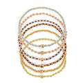 Gold Beaded Stackable Friendship Bracelets Set for Women, Handmade Boho Stretch Summer Jewelry Gift. - color: 0903S