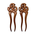 Marycrafts Set 2 Wooden Celtic Knot Hair Fork, Hairfork, Hair Pin, Hairpin, Hair Accessory, Hair Toy Handmade - size: 1 Count (Pack of 2)