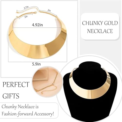 choice of all Chunky Gold Necklace Statement Necklace for Women Punk Chain Thick Gold Choker Jewelry Trendy Birthday Gifts - color: E:chunky necklace