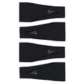 Maven Thread 4" Wide Workout Headbands for Women (4 Pack) – Non-Slip Sweatbands for Gym, Running & Yoga - color: Black