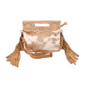 Merbaa Women Natural Cowhide Leather Crossbody Sling Bag With Adjustable Detachable Strap | Shoulder Bag | Handbag - color: Tan