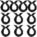 10 Pcs Long Thin Small Skinny Scarf Satin Neck Tie Ribbon Choker for Women Girls - color: Black