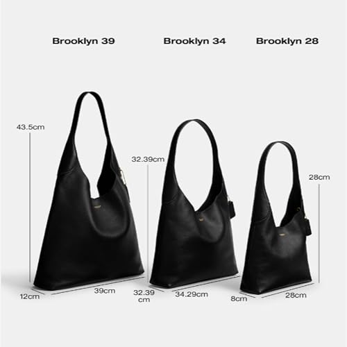 COACH Brooklyn Shoulder Bag 39 - color: B4/Black Croc Suede