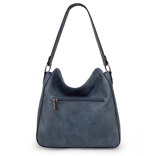 Montana West Hobo Bag for Women Crossbody Purse and Handbags Ladies Chic Shoulder Bags - color: Jean Blue