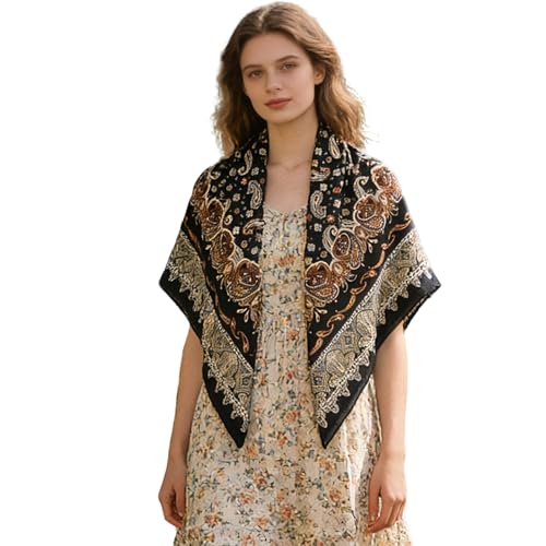 41" Large Square Scarf Hairscarf Fashion Scarves Hair Wrapping Scarfs Night Sleeping Headscarf for Women B06 - color: B0613