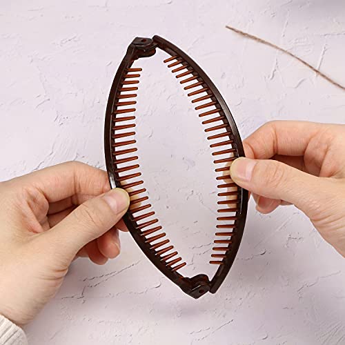 Penta Angel Banana Hair Clip 3/6Pcs Large Vintage Clincher Combs Ponytail Holder Clamp Accessory for Women Long Short Thick Curly Hair (One Size, Count, 3) - size: 1 Count (Pack of 3)