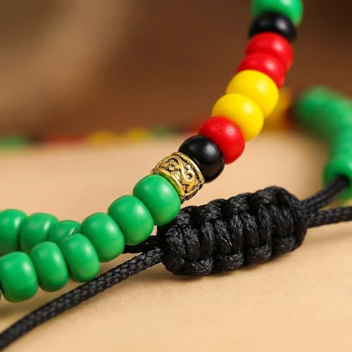 Anklets for Women, Handmade Colorful Beaded Adjustable Gemstone Anklet, Colorful Small Beads Hippie Foot Jewelry, Ankle Bracelet, Boho Style Waterproof, Gift Set with Box & Ribbon - color: Green