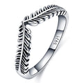KUNSIR 925 Sterling Silver Rings Classic Cubic Zirconia Eternity Promise Statement Anniversary Wedding Bands Engagement Rings for Women Infinity Forever Love Ring Size 7-9 - style: Wishing bone Ring