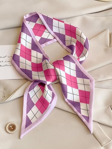 4/40 Pcs Hair Scarf for Women, 35"x2.36" Lightweight Silk Headband, Purse & Bag Scarves Gift Collection - color: Orchid