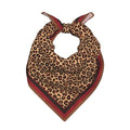Head Scarf Hair Neck Scarves for Women Fashion Silk Satin Purse Bag Scarfs Handbags Bandana Neckerchief - color: Leopard Brown Red