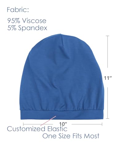 Alnorm Jersey Sleep Cap Girls Breathable Slouchy Beanie Ocean Blue - color: Ocean Blue