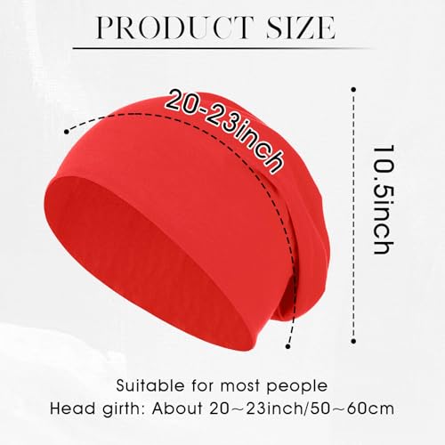 Bohend Bohemian Beanie Hats Headwear Cap Stretch Non Slip Bandanas Sleep Turbans Hats for Women Men Close top Head Covering - style: Pure Color Style