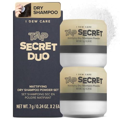 I DEW CARE Biotin Clarifying Dry Shampoo - Tap Secret Original Duo Set | Strengthening & Volumizing, Powder Type, Refillable, Travel size, Non-aerosol, Korean Ginseng, Stocking Stuffers, 0.26 Oz * 2ea - color: 01 Original, size: 0.24 Ounce (Pack of 2)